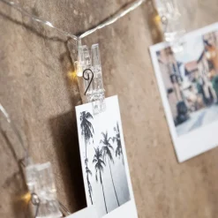 Batterijbediende LED foto-ketting Clippy timer