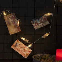 Batterijbediende LED foto-ketting Clippy timer