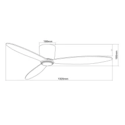 Beacon plafondventilator Airfusion Radar zwart 132 cm stil