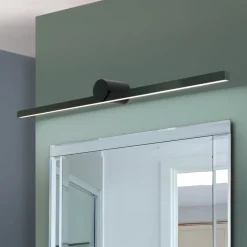 Beauty LED spiegellamp, breedte 101cm, zwart