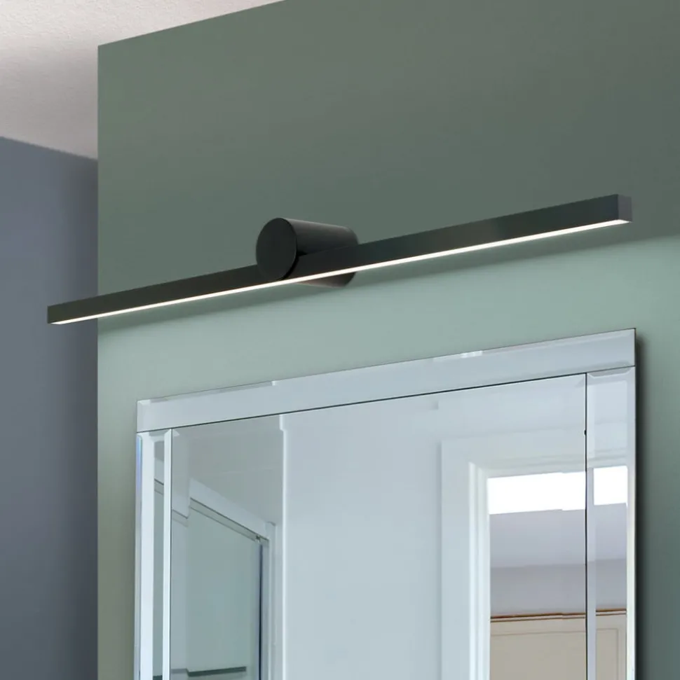 Beauty LED spiegellamp, breedte 101cm, zwart