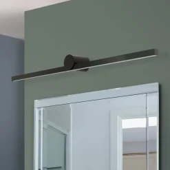 Beauty LED spiegellamp, breedte 101cm, zwart