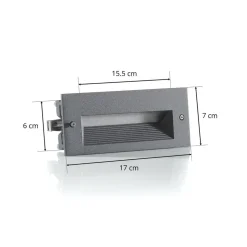 BEGA 33053 LED-wandmontage 3.000K grafiet 17 cm