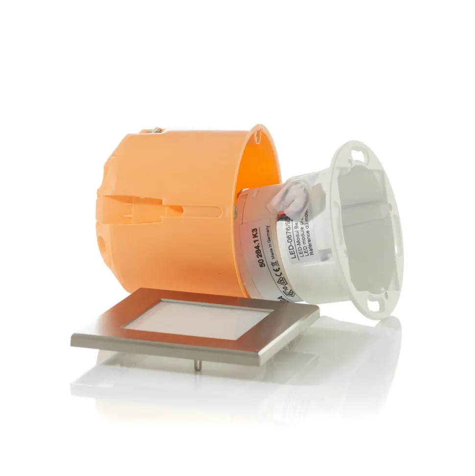 BEGA Accenta wandinbouw hoekig frame staal 160lm