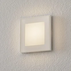 BEGA Accenta wandinbouw hoekig ring wit 160lm