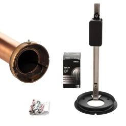 Bega 84072K3 Asymmetrische tuinpadverlichting van koper