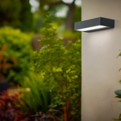 Bega LED buitenwandlamp 24472 K4, 4.000 K, grafiet, gegoten aluminium