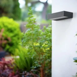 Bega LED buitenwandlamp 24472 K4, 4.000 K, grafiet, gegoten aluminium