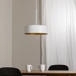 Bega LED hanglamp Studio Line, Ø 36 cm, wit-goud, DALI