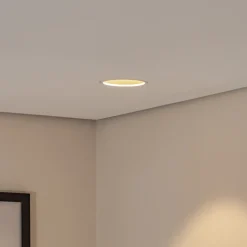 Bega LED plafondinbouwspot Studio Line, wit/messing, gegoten aluminium