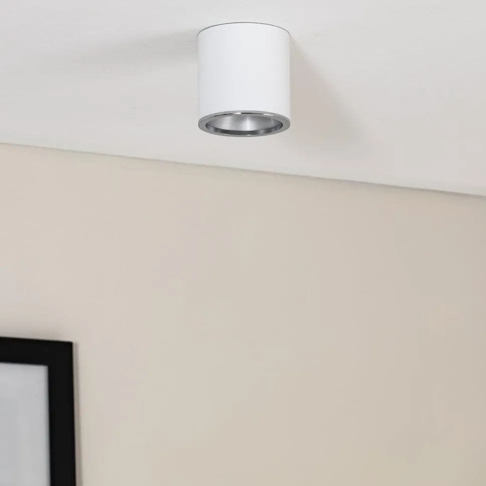 Bega LED spot Studio Line opbouw, aluminium Ø 9 cm, wit-aluminium