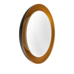 Bega LED-spiegel Studio Line zwart-messing, Ø 50 cm