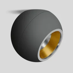 Bega Studio Line Spot asymmetrisch zwart/messing Ø14cm