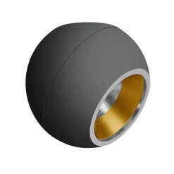 Bega Studio Line Spot asymmetrisch zwart/messing Ø14cm