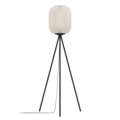 Belgrave vloerlamp, hoogte 141,5 cm, zwart/wit, metaal