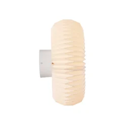 Belloy 40 plafondlamp, papieren plissékap, wit