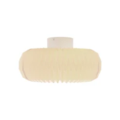 Belloy 40 plafondlamp, papieren plissékap, wit