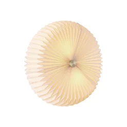 Belloy 40 plafondlamp, papieren plissékap, wit
