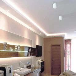 Bengala plafondspot, wit, Ø 9,6 cm, draaibaar en zwenkbaar