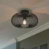 Beroni plafondlamp, metaal, zwart