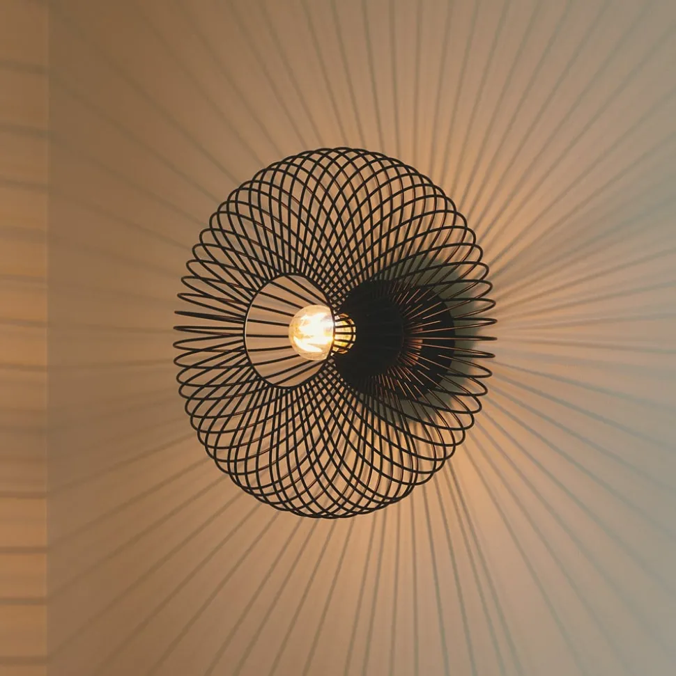 Beroni plafondlamp, metaal, zwart