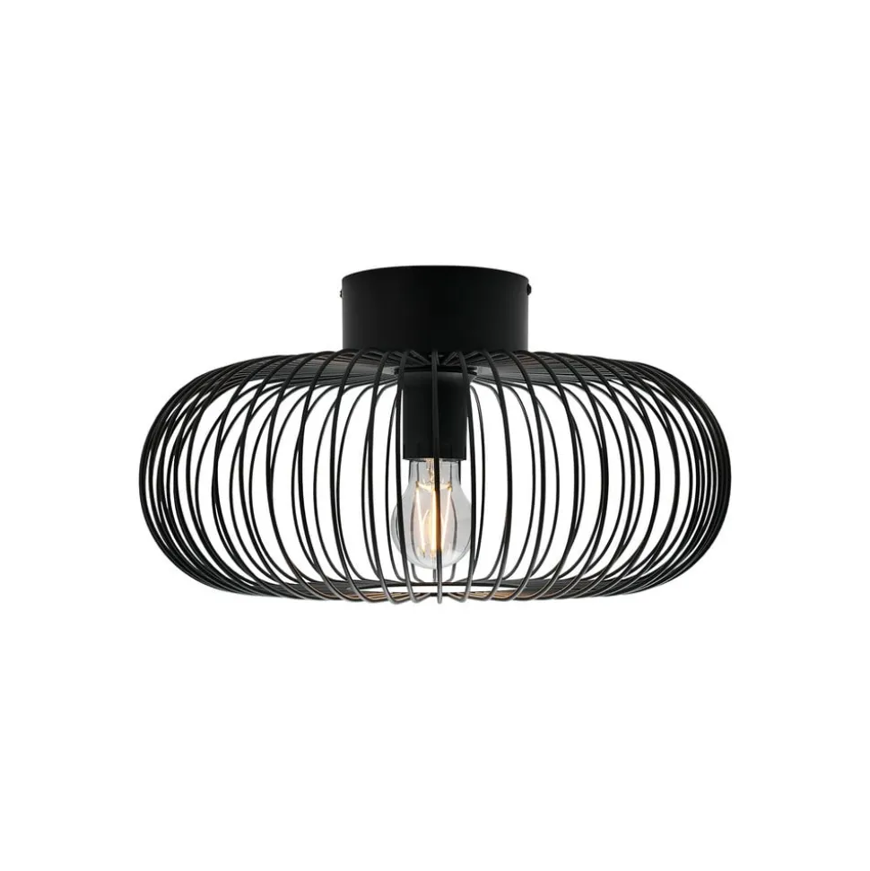 Beroni plafondlamp, metaal, zwart