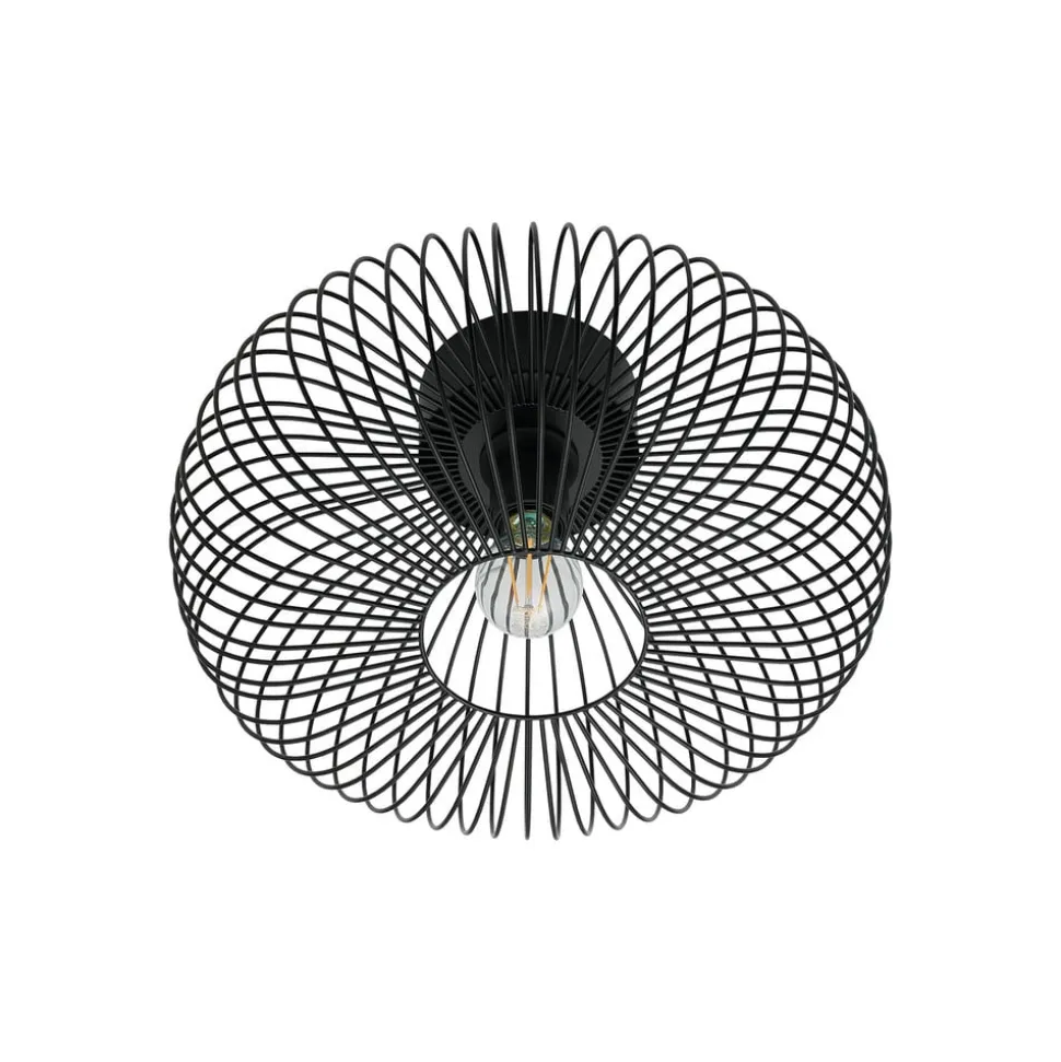 Beroni plafondlamp, metaal, zwart