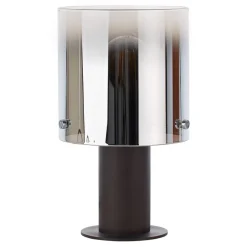 Beth tafellamp met rookglazen kap