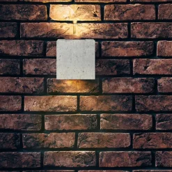 Beton grijze LED buiten wandlamp Riak