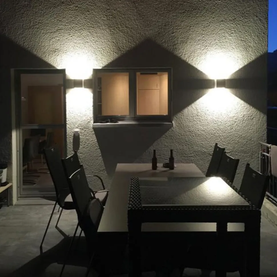 Beton grijze LED buiten wandlamp Riak