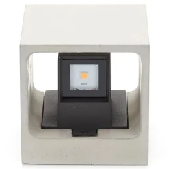 Beton grijze LED buiten wandlamp Riak