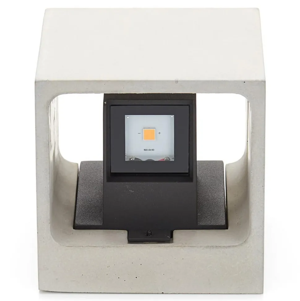Beton grijze LED buiten wandlamp Riak