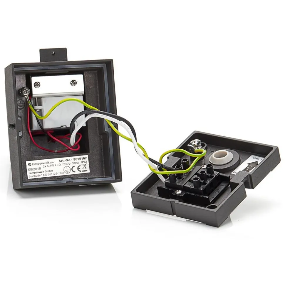 Beton grijze LED buiten wandlamp Riak