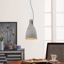 Betonnen pendellamp Lenna in grijs