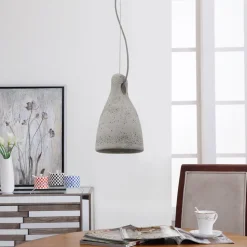 Betonnen pendellamp Lenna in grijs