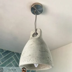 Betonnen pendellamp Lenna in grijs