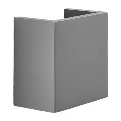 Beton-wandlamp Smira in grijs, 12,5 x 12,5 cm