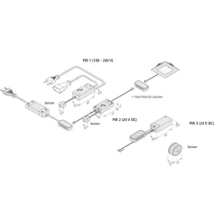 Bewegingsmelder PIR voor inbouw met stekker 230 V