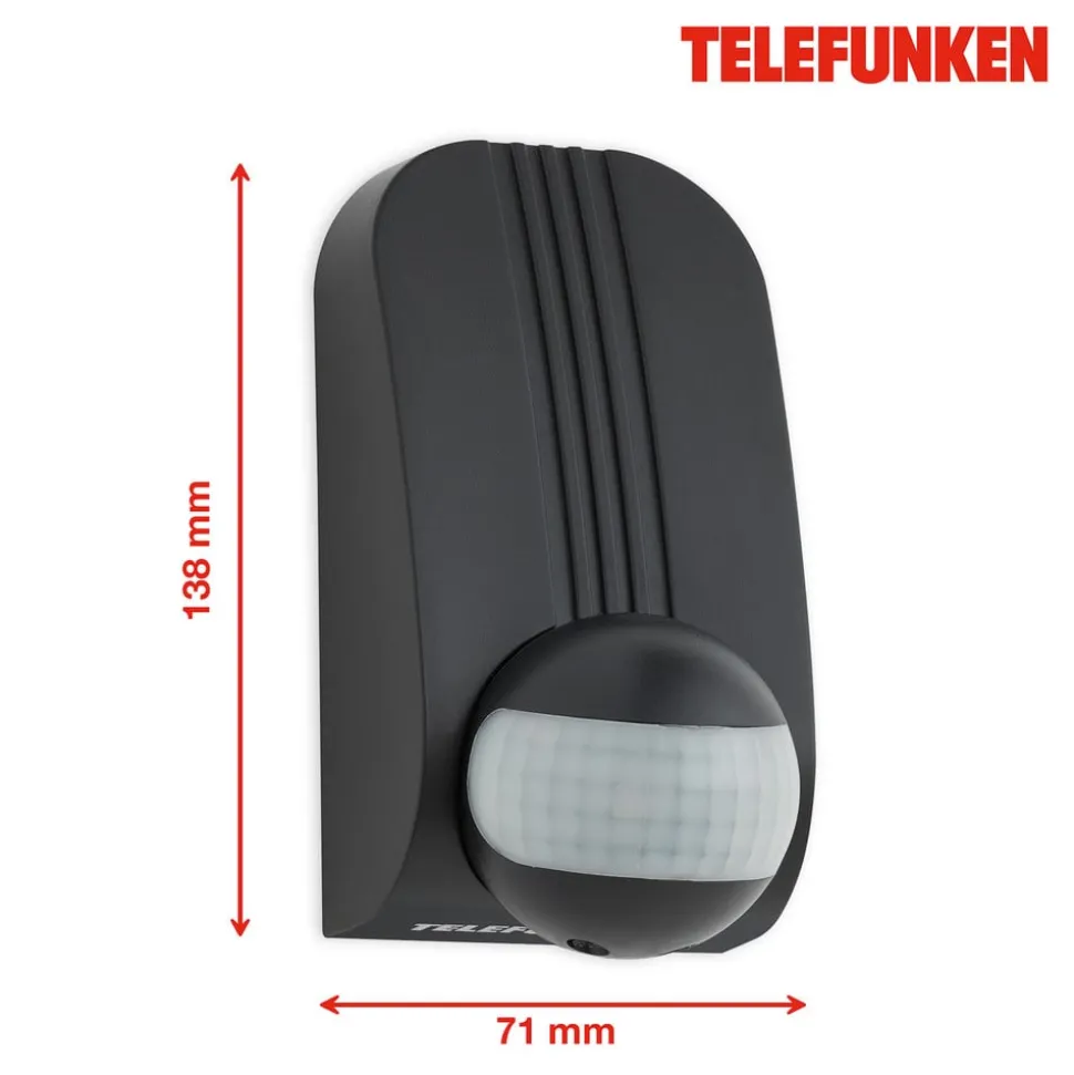 Bewegingssensor Funchal, max. 1.000W LED, zwart