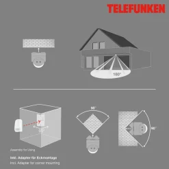 Bewegingssensor Funchal, max. 1.000W LED, wit