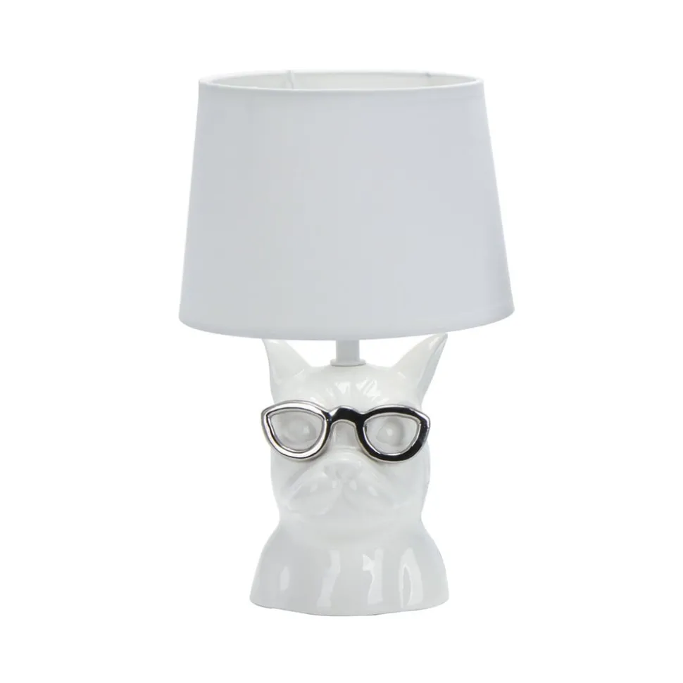 Biagio tafellamp, wit, keramiek, 29 cm hoog, E14