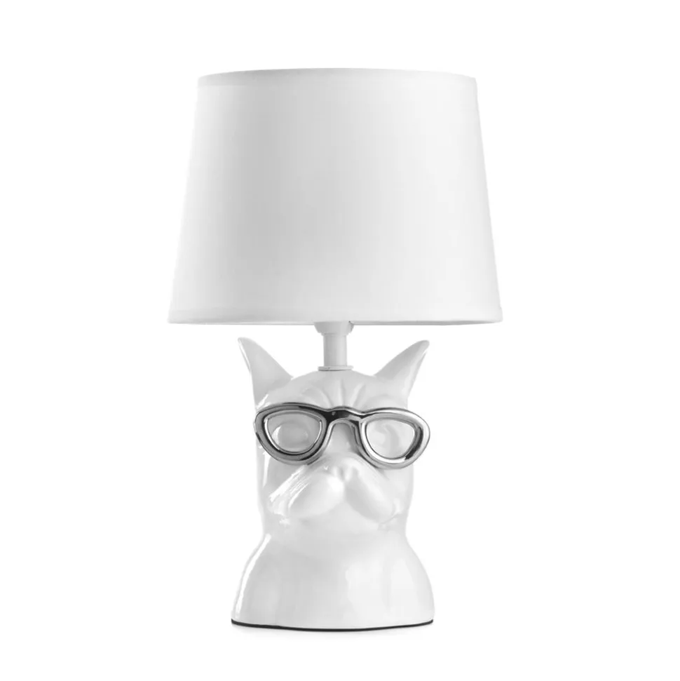 Biagio tafellamp, wit, keramiek, 29 cm hoog, E14