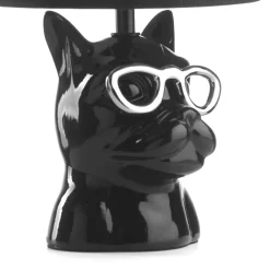 Biagio tafellamp, zwart, keramiek, 29 cm hoog, E14