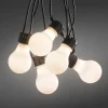 Bier tuin lichtketting 10x lamp opaal warmwit