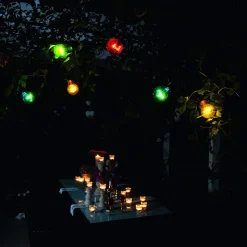 Biertuin lichtketting 20 kleurrijke LED lampen