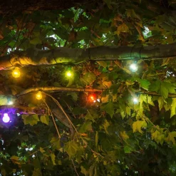 Biertuin lichtketting 20 kleurrijke LED lampen
