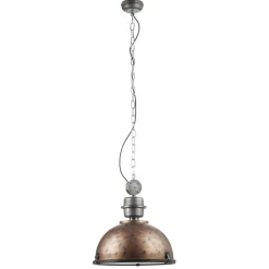 Bikkel koperbruine hanglamp met industriële look