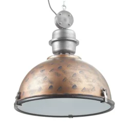 Bikkel koperbruine hanglamp met industriële look