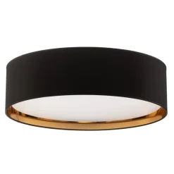 Bilbao plafondlamp, zwart/goud, Ø 60 cm