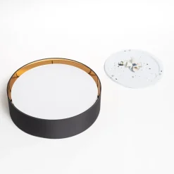 Bilbao plafondlamp, zwart/goud, Ø 60 cm